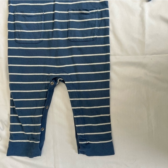 Baby Gap Blue and White Striped Kids Long Sleeve One Piece Size 12-18 Months - Picture 5 of 13